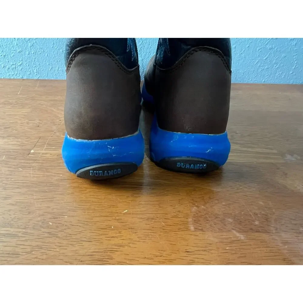 Durango Rebel Pro Western Cowboy Work Boots Men’s Size 8 Brown Blue Leather